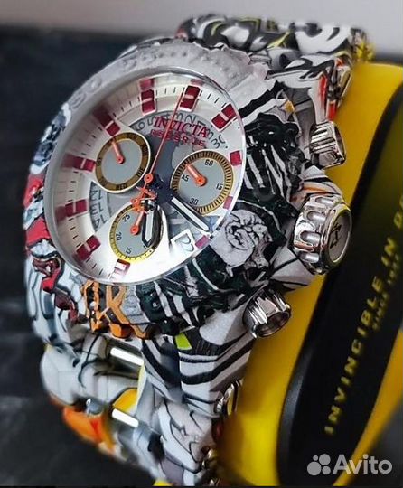 Invicta White Chaos Graffiti Редкие Яркие 50мм