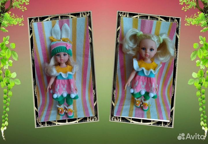 Вязаная одежда для кукол Паола Рейна 32см