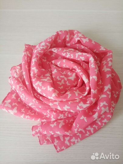 Палантин шарф летний Бабочки