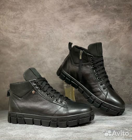 Ботинки мужские кожа зима