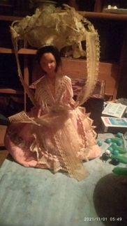 Кукла авторская в старинном платье