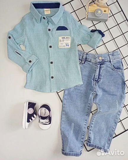 Рубашка и джинсы для мальчиков новые