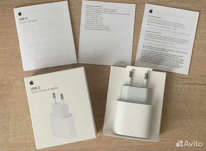 Оригинальный блок питания для iPhone 20w