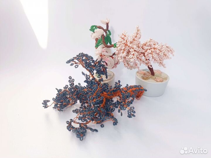 Дерево сакура цветы из бисера 15-17 см
