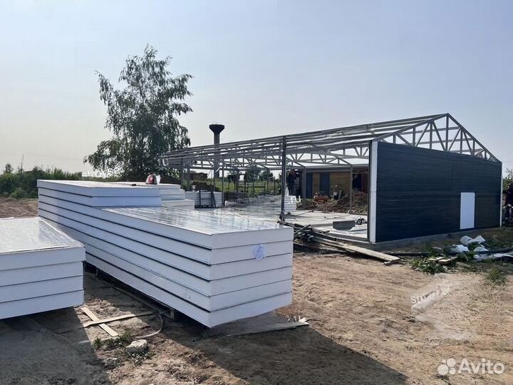 Гараж из сэндвич панелей
