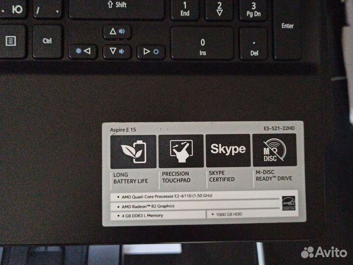 Ноутбук Acer E5-521-22HD