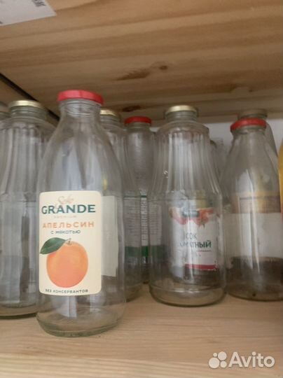 Бутылки с крышками. Стекло. Б/у