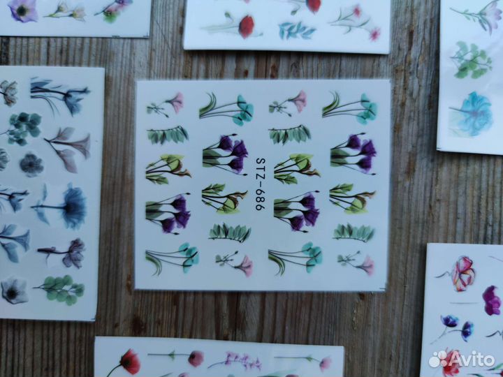 Наклейки на ногти цена за 7 листов