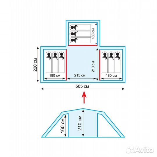 Девятиместная палатка Brest 9 v.2 tramp
