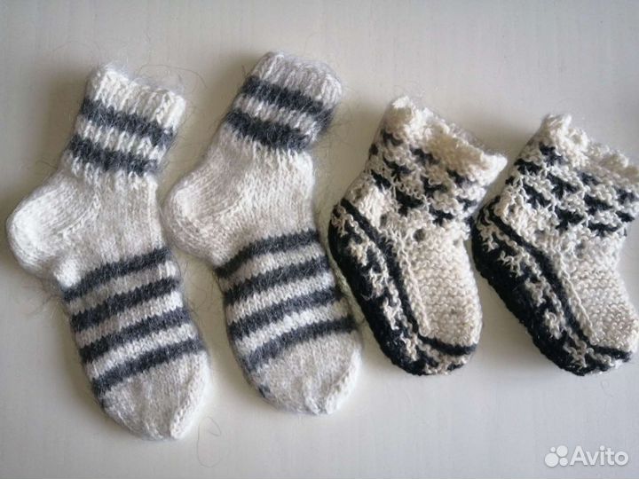 Носки шерстяные, пинетки шерстяные