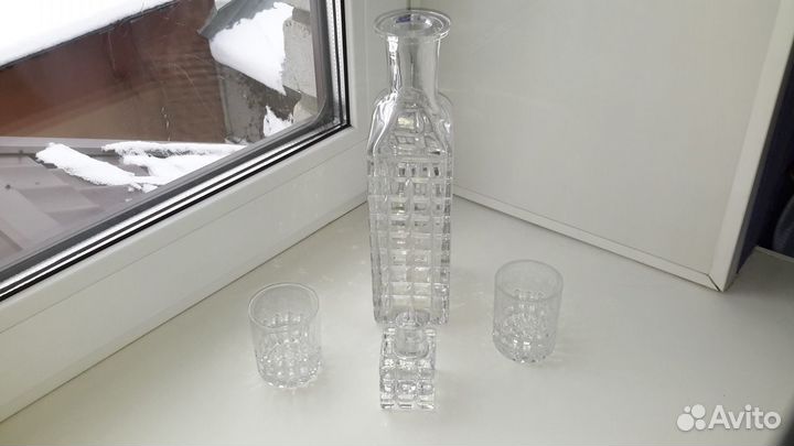 Штоф для виски хрустальный
