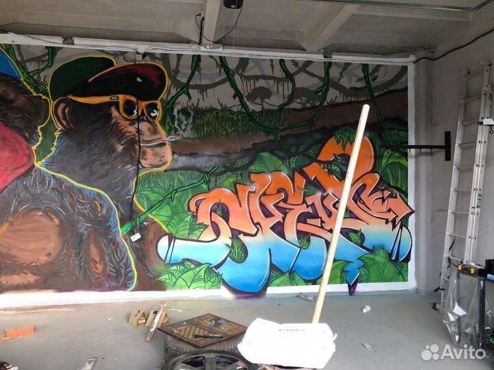 Художественная роспись стен граффити художник