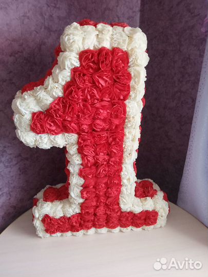 Цифра 1 на годик девочке