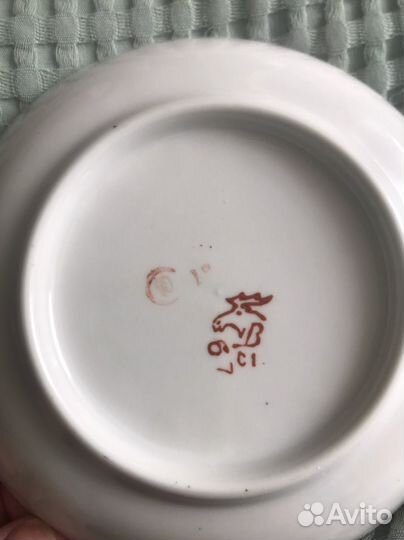 Блюдце Дмитровский фарфоровый завод