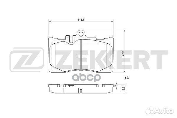 Колодки торм. диск. передн. Lexus LS (XF30) 00