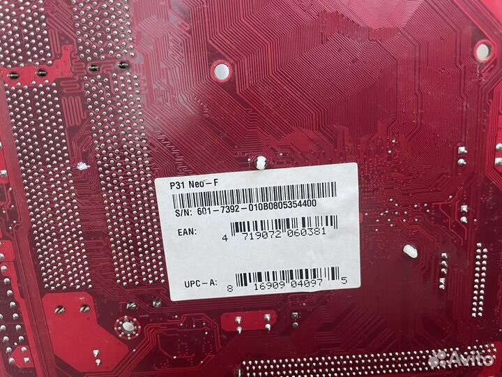 Материнская плата с процессором и памятью