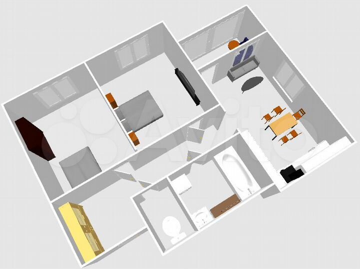 3-к. квартира, 60 м², 15/20 эт.