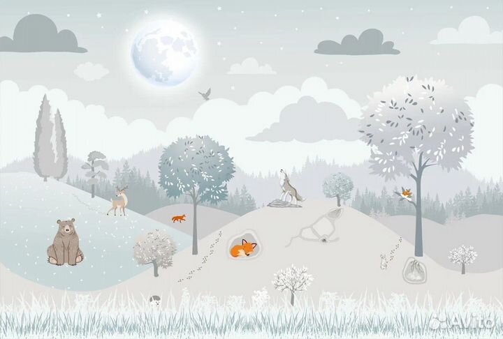 Детские бесшовные фотообои