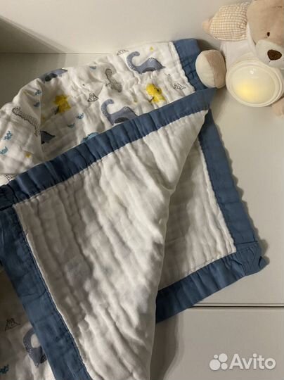 Детское одеяло детское полотенце 100%хлопок муслин