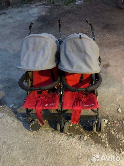 Прогулочная коляска для двойни бу
