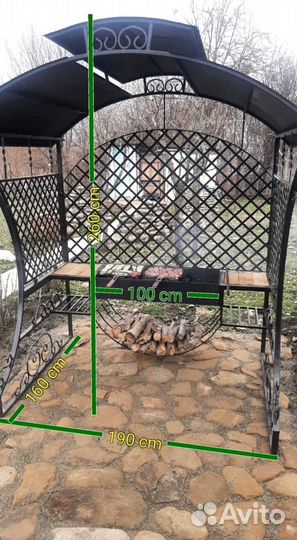 Мангал с крышей