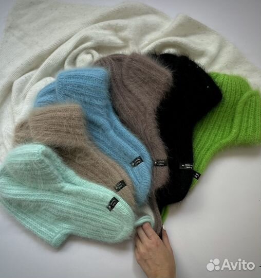Шапка ушанка вязаная
