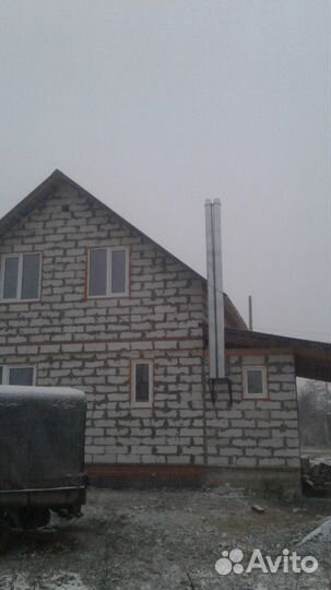 Монтаж дымоходов и вытяжка +акт пожарника