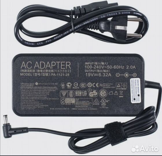 Блок питания для ноутбука 5,5x2,5mm 19V 120W 6,3