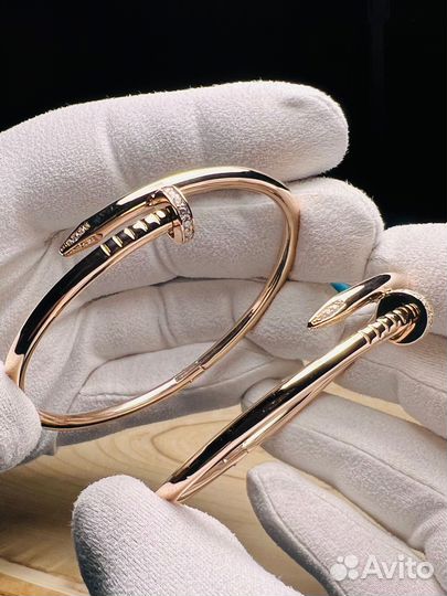 Золотой браслет cartier гвоздь