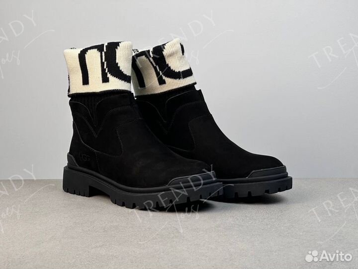 Полусапоги черные замша UGG