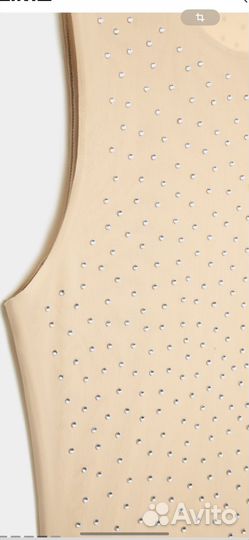 Сетчатый топ с кристаллами /стразами Lime