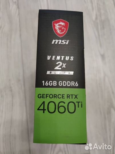 MSI GeForce RTX 4060 Ti ventus 2X black OC 16GB