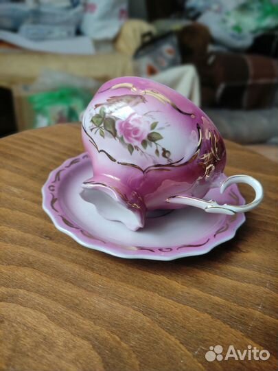 Чашка с блюдцем Дулёво