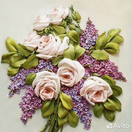 Набор в студию вышивки лентами