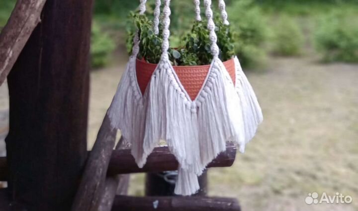 Подвес макраме для кашпо