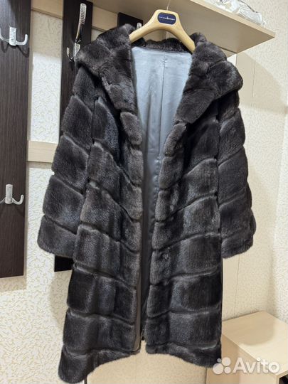 Шуба норковая серая 46-50