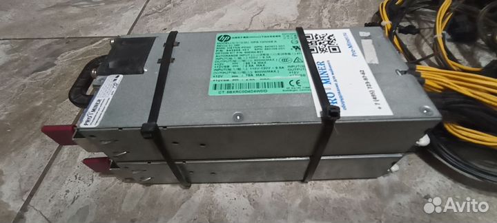 Блок питания (по 1200W), для майнинга,сервера, 2шт