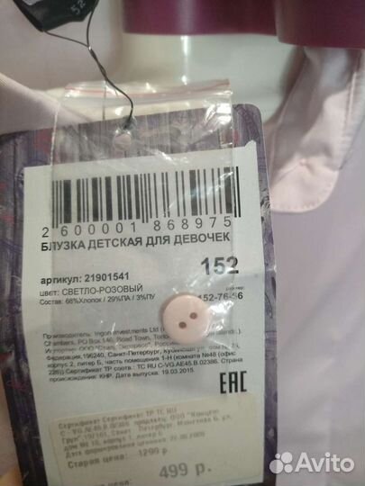 Блузка для девочки 146 152 акула