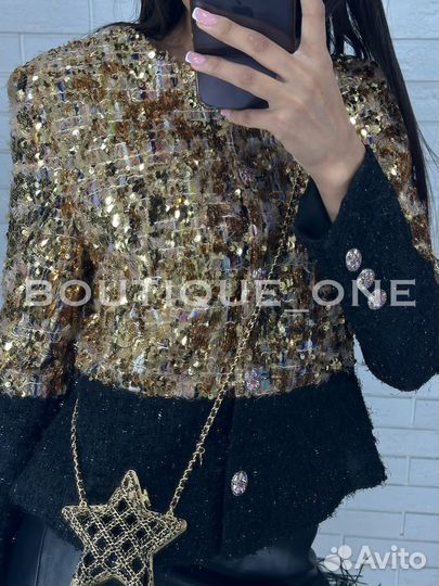 Жакет с пайетками chanel