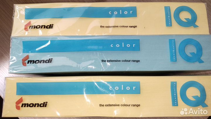 Комплект 3 шт. Бумага цветная IQ color А4 500 л