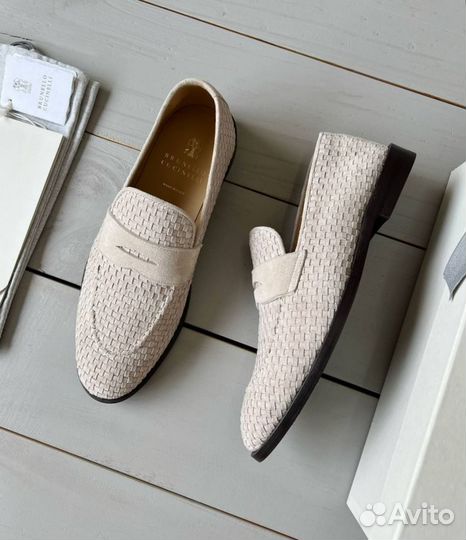 Лоферы мужские Brunello Cucineli,замша натуральная
