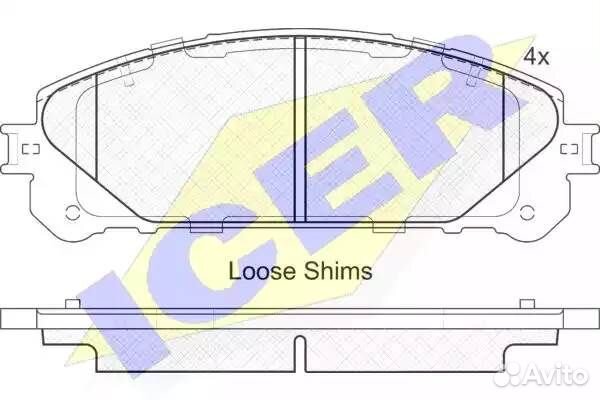 Колодки передние lexus RX III 270-450 2009-больше