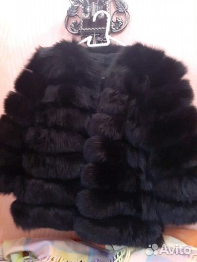 Шубка песец черная