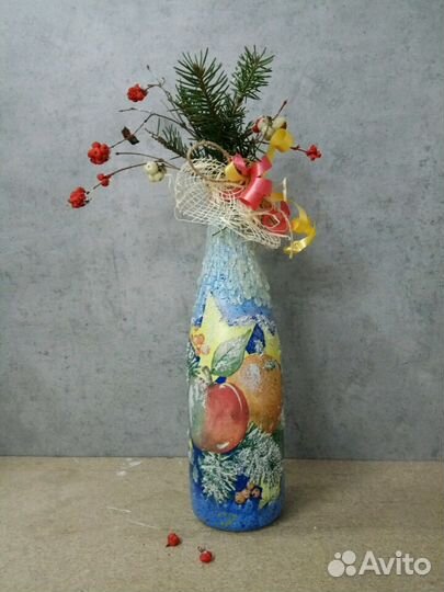 Декупаж бутылок шампанского