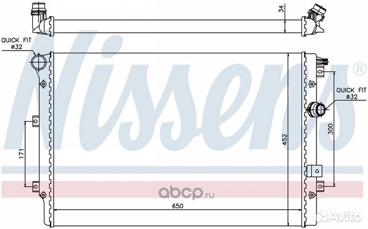 Радиатор охлаждения двигателя Tiguan