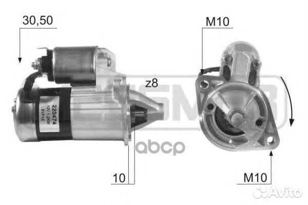 Стартер mitsubishi 1.2кВт 220474 Era