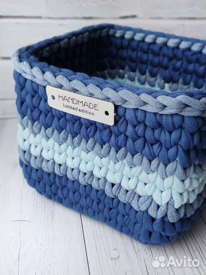 Корзина из трикотажной пряжи