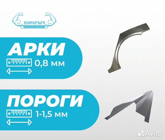 Киров Hyundai Elantra 3 XD пороги и арки