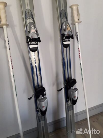Горные лыжи elan, крепления Tirolia, палки
