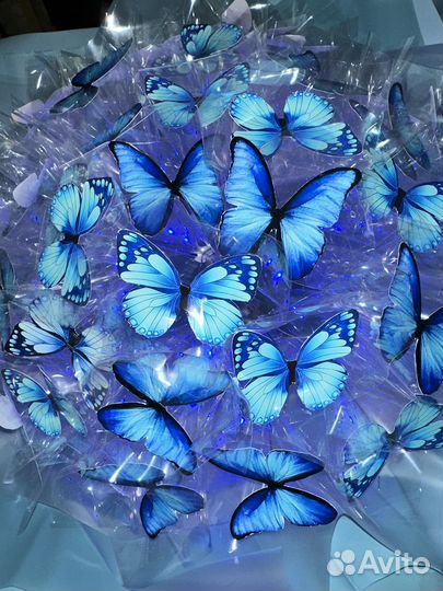 Букет из бабочек светящийся